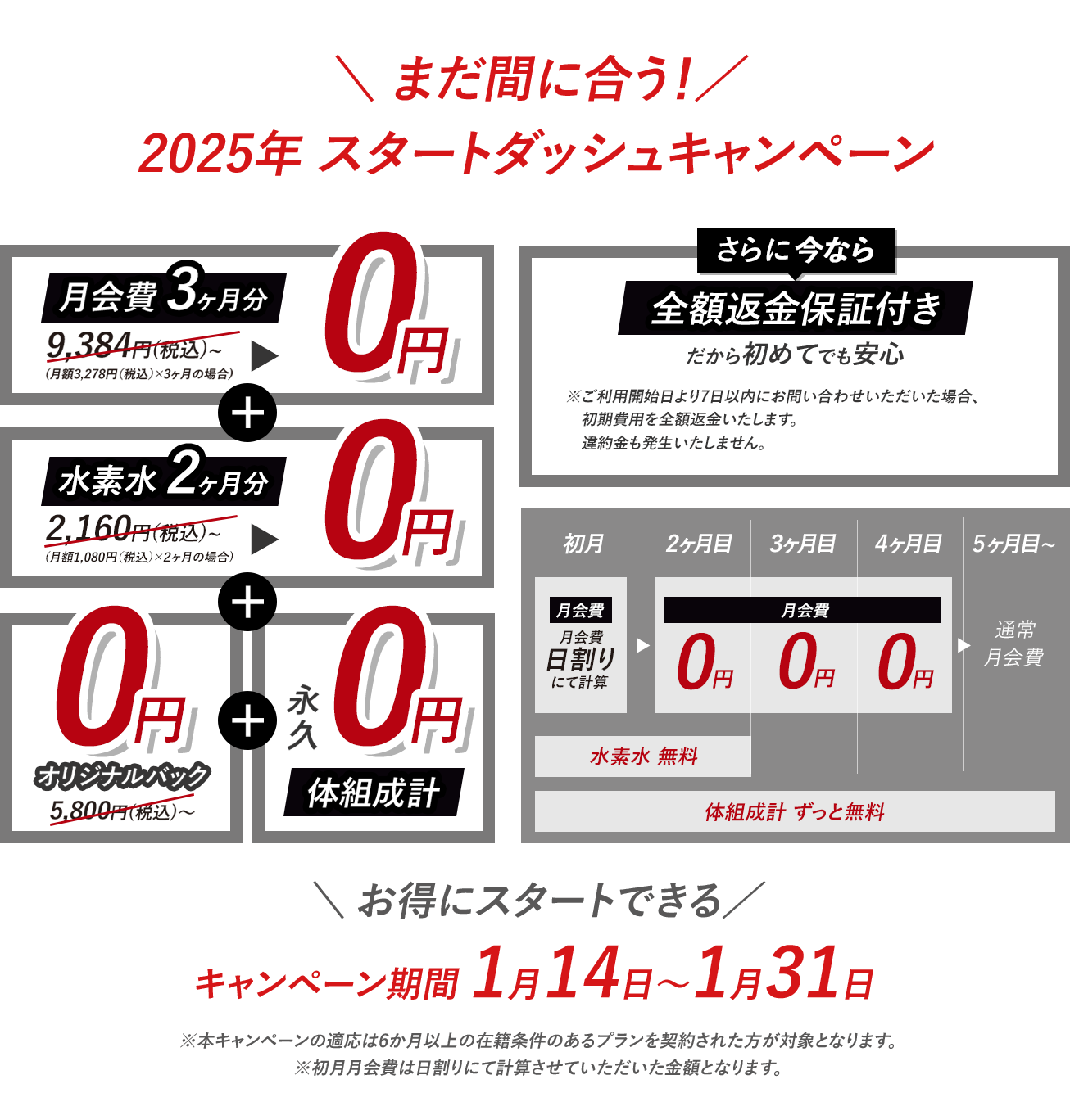 まだ間に合う！2025年スタートダッシュキャンペーン